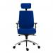 Teknik Office Ergo Plus Ergonomic Executive Operator Office Chair With Headrest and Premier Base Blue - Certified For 24 Hour Use - 9700BLUR530 56342TK
