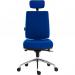 Teknik Office Ergo Plus Ergonomic Executive Operator Office Chair With Headrest and Comfort Adjustable Arms and Premier Base Blue - Certified For 24 H