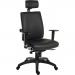 Teknik Office Ergo Plus Ergonomic Executive Operator PU Office Chair With Headrest and Apex Adjustable Arms Black - Certified For 24 Hour Use - 9700PU 56377TK