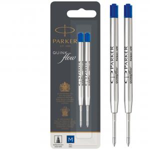 Image of Parker Quink Flow Ballpoint Refill for Ballpoint Pens Medium Blue Pack