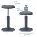 Leitz Ergo Cosy Active Sit Stand Stool Velvet Grey 65180089 56641AC