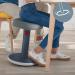 Leitz Ergo Cosy Active Sit Stand Stool Velvet Grey 65180089 56641AC