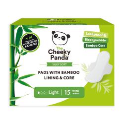 Cheeky Panda FSC Sanitary Pads With Bamboo Lining & Core Light (Pack 15) - SPADS240MM 56713CY