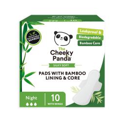 Cheeky Panda FSC Pads With Bamboo Lining & Core Night (Pack 10) - SPADS350MM 56727CY