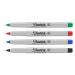 Sharpie Permanent Marker Ultra Fine Tip 0.6mm Line Assorted Standard Colours (Pack 4) - 1985879 56729NR