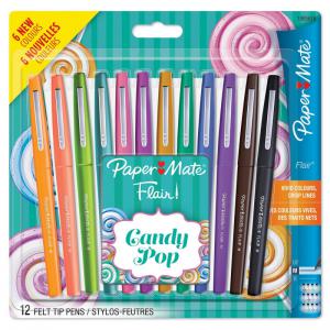 Paper Mate Flair Fibre Tip Pen Medium Point 0.7mm Candy Pop Assorted