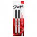 Sharpie Permanent Marker Ultra Fine Tip 0.5mm Line Black (Pack 2) - 1985878 57002NR