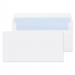 ValueX Everyday Envelopes DL White Wallet Plain Self Seal 80gsm 110x220mm (Pack 500) - FL2882500