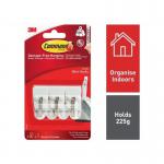 3M Command Small Wire Hooks With Command Adhesive Strips White (Pack 3) - 7100117747 57063MM