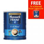 Maxwell House Coffee 750g (Pack 2) with a FREE Maxwell House Instant Cappuccino Coffee 750g 57075XX
