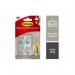 3M Command Small Stainless Steel Metal Hooks With Command Adhesive Strips (Pack 4) - 7100191582 57084MM