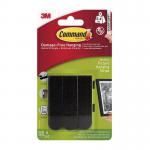 3M Command Medium Picture Hanging Strips Black (Pack 4) - 7100235896 57098MM