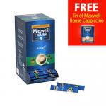 Maxwell House Decaffeinated 200 Sticks (Pack 2) with a FREE Maxwell House Instant Cappuccino Coffee 750g 57103XX