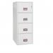 Phoenix Vertical Fire File 4 Drawer Filing Cabinet Key Lock White FS2254K 57800PH