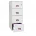 Phoenix Vertical Fire File 4 Drawer Filing Cabinet Key Lock White FS2254K 57800PH