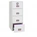 Phoenix Vertical Fire File 4 Drawer Filing Cabinet Electronic Lock White FS2254E 57814PH