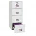 Phoenix Vertical Fire File 4 Drawer Filing Cabinet Electronic Lock White FS2254E 57814PH