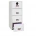 Phoenix Vertical Fire File 4 Drawer Filing Cabinet Finger Lock White FS2254F 57828PH