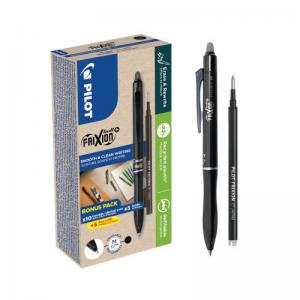 Pilot Greenpack Frixion Ball Erasable Black Pen & Refills Pack 10