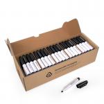 Show-me Basics Mini Whiteboard Pens Black (Box 100) - EMWM100 58246EA