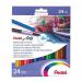 Pentel Arts Watercolour Pencil Set with Anti Roll Barrel Assorted Colours (Pack 24) - CB9-24U 58400PE