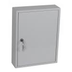 In the image, there is a sleek light grey Phoenix Commercial Key Cabinet stands prominently. The 42 Hook design is clearly visible, providing ample space to safely store important keys. A secure key lock can be seen at the front, ensuring the safety of the contents within. The stylish yet practical design makes it a great addition to any commercial setting.