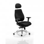 Chiro Plus Chair Black with Arms and Headrest PO000002 58440DY