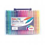 Pentel Arts Studio Fibre Tipped Pens Set 35 + 5 Vivid Highlighter Pens (Pack 35 + 5) - S360PP-35A 58470PE