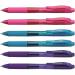 Pentel EnerGel X Tip Width 0.7mm Line Width 0.35mm Assorted Colours 2 Pink 2 Sky Blue 2 Violet in Cardboard Wallet (Pack 6) - YBL1076-MARK 58526PE