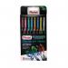 Pentel Hybrid DualMetallic 1.0mm Gel Pen 8-piece Cardboard Wallet Assorted Colours (Pack 8) - YK1108-M 58540PE