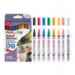 Pentel Paint Marker Fine Bullet Tip Assorted Classic Colours (Pack 8) - YMSP108-M 58568PE