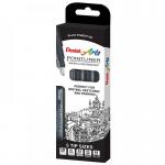 Pentel Arts Pointliner 5 Assorted Tip Sizes Black in Cardboard Pack (Pack 5) - YS20P5-A 58589PE