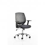 Dura Medium Back Task Operator Office Chair With Arms Black BackBlack Airmesh Seat - OP000014 58608DY