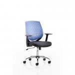 Dura Medium Back Task Operator Office Chair With Arms Blue Back/Black Airmesh Seat - OP000015 58615DY