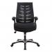 Nautilus Designs Celeste Medium Back Mesh Office Chair With Adjustable Padded Arrms Black - Certified for 24 Hour Use - BCML500BK 58638NA