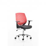 Dura Medium Back Task Operator Office Chair With Arms Red BackBlack Airmesh Seat - OP000020 58643DY