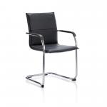 Echo Cantilever Chair Black Soft Bonded Leather BR000178 58657DY