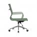 Nautilus Designs Aura Contemporary Medium Back Fabric Executive Office Chair With Fixed Arms and Chrome Base Green - BCF8003GN 58659NA