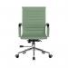 Nautilus Designs Aura Contemporary Medium Back Fabric Executive Office Chair With Fixed Arms and Chrome Base Green - BCF8003GN 58659NA