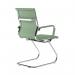 Nautilus Designs Aura Contemporary Medium Back Fabric Executive Cantilever Visitor Chair With Fixed Arms and Chrome Base Green - BCF8003AVGN 58666NA