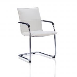Image of Echo Cantilever Chair White Soft Bonded Leather BR000038 58671DY