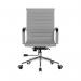 Nautilus Designs Aura Contemporary Medium Back Fabric Executive Office Chair With Fixed Arms and Chrome Base Grey - BCF8003GY 58673NA