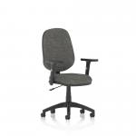Eclipse Plus I Charcoal Chair With Adjustable Arms KC0020 58762DY
