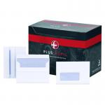 Plus Fabric Wallet Envelope C6 Self Seal Window 120gsm White (Pack 500) - F22670 58948BG