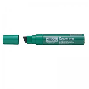 Pentel N50XL Permanent Marker Jumbo Chisel Tip 17mm Line Green Pack 6