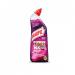 The image shows a bottle of Reckitt Benckiser Group plcs Harpic Power Aroma Toilet Cleaning Gel in Jasmine & Cherry Blossom scent. The 750 ml bottle is labeled with the product name and size, along with the company logo. The background of the image features a clean and shiny washroom, indicating the effectiveness of the product.