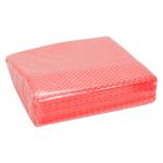 ValueX Folded Cleaning Cloth 480x360mm Red (Pack 50) - 707008 59186EC