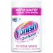 The photo shows a white van with the Reckitt Benckiser Group plc logo on the side. In the van, there is a large container of Laundry Vanish Whitener+Stain Remover Powder in the 1.5kg size. The packaging is white with blue writing and a red cap.