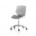 Dynamic Florence Task Office Chair 5 Star Chrome Base With White Frame and Grey Fabric Seat - BR000312 59380DY