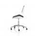 Dynamic Florence Task Office Chair 5 Star Chrome Base With White Frame and Grey Fabric Seat - BR000312 59380DY